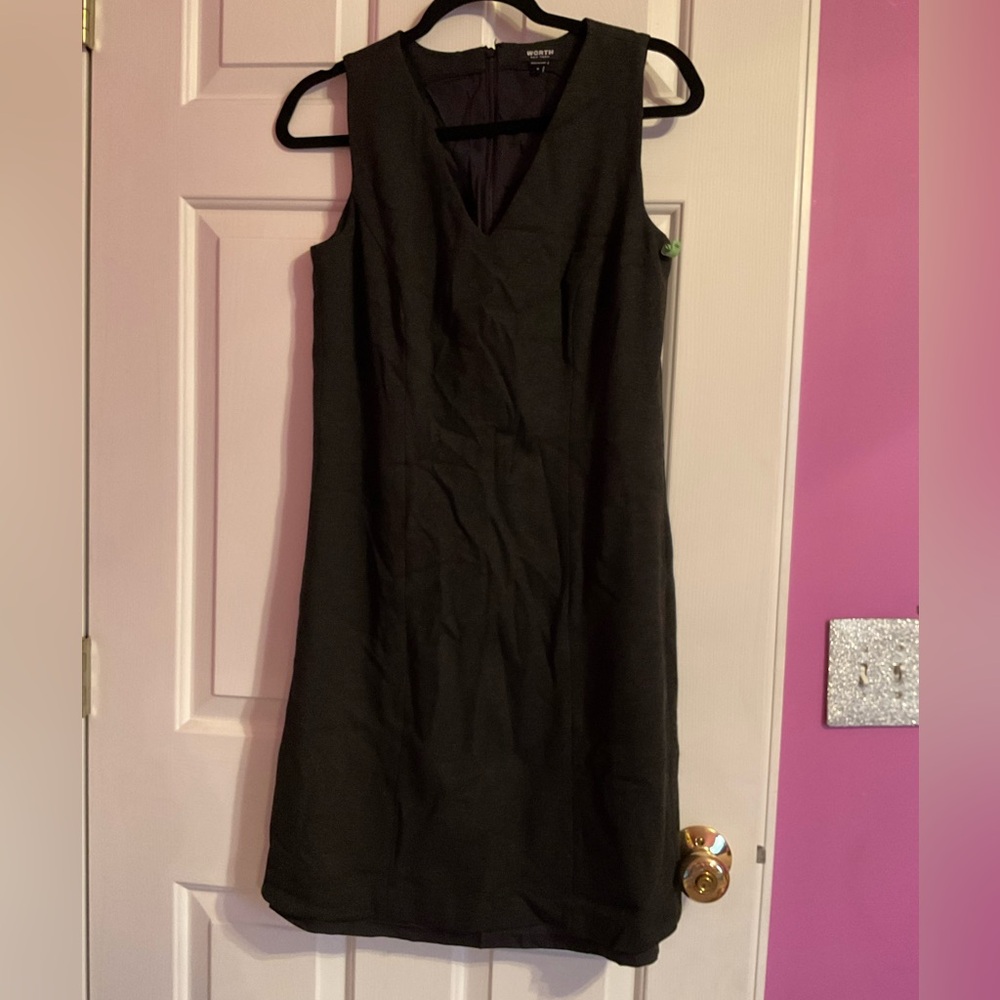 Worth Black V-Neck Mini Dress